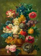 Composition of Flowers in a Vase