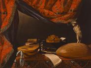 Still Life with Musical Instruments, Books and Sculpture