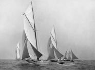 Saliboats Sailing Downwind, ca. 1900-1920