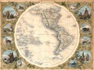 Map of the Western Hemisphere, 1850