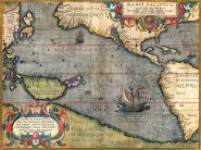 Map of the Pacific Ocean, 1589