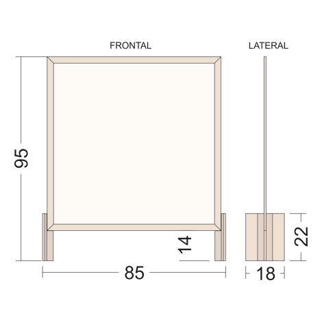 Mampara protectora para mostrador