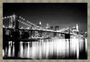 Lit. Brooklyn Bridge Light Night
